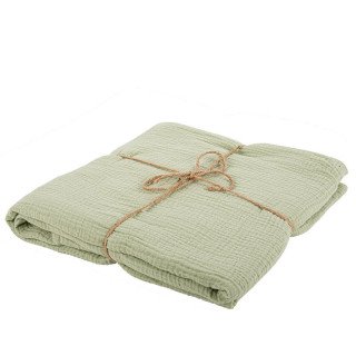 Nappe en Gaze de Coton de couleur Vert Sauge