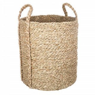 grand panier tresse ronde naturel seav , beige