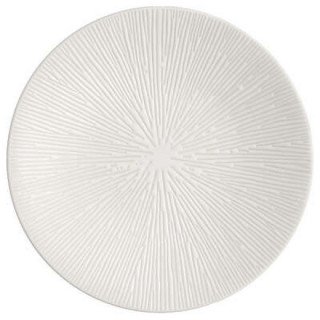 assiette en grès crème