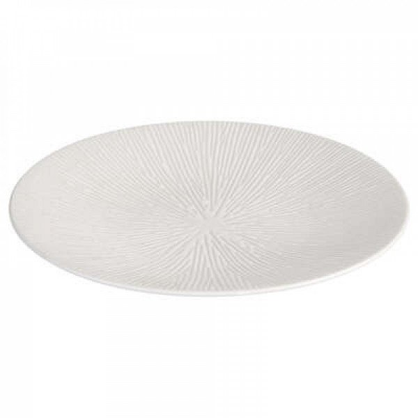 Assiette plate atelier crème en grès d21