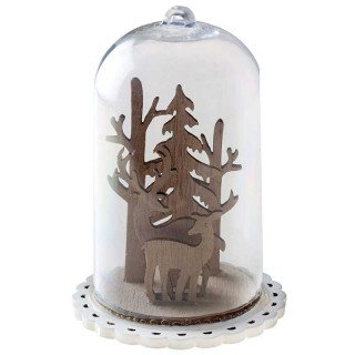 Cloche Cerf en bois