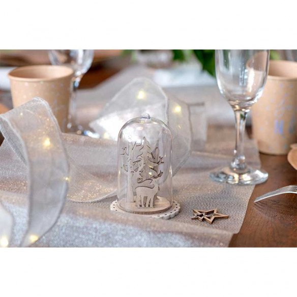 Cloche Cerf en bois