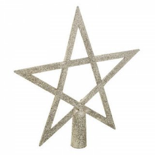 Cimier étoile paillettes 20cm or