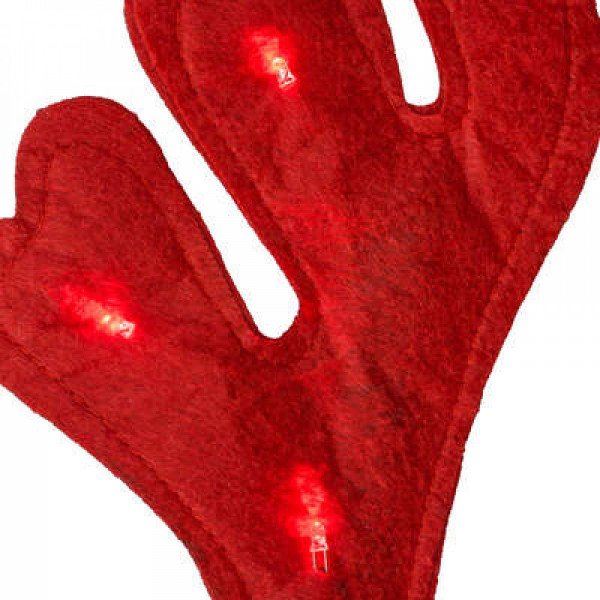 Serre tête renne LED, feutrine