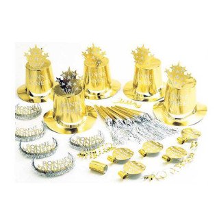 kit party bonne année or pour 10 personnes