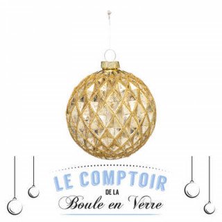 Boule géométrique en verre...