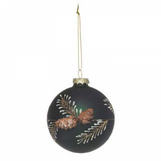 boule de noël verte verre 90mm