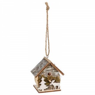 Décoration de sapin maison en bois rustique