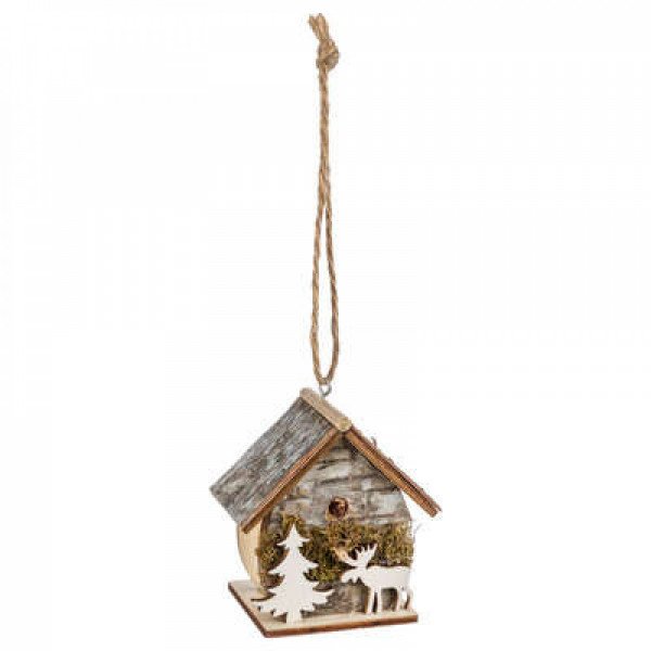 Décoration de sapin maison en bois rustique