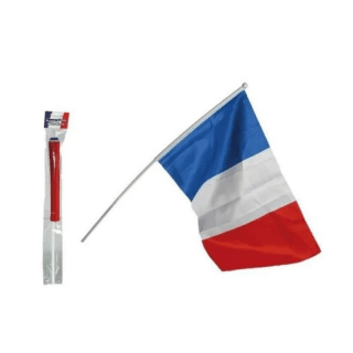 Drapeau France 30x45cm sur tige 60cm