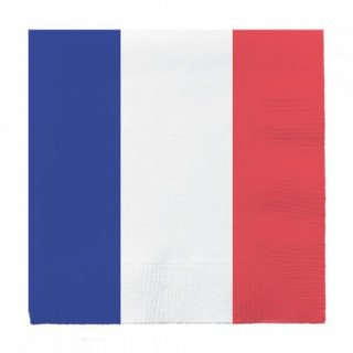 20 serviettes en papier FRANCE , 33x33cm