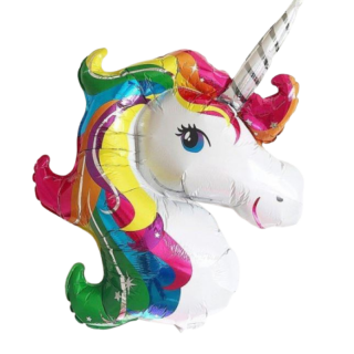 Ballon licorne arc en ciel