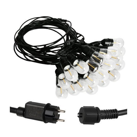 Guirlande de jardin guinguette LED, 10m