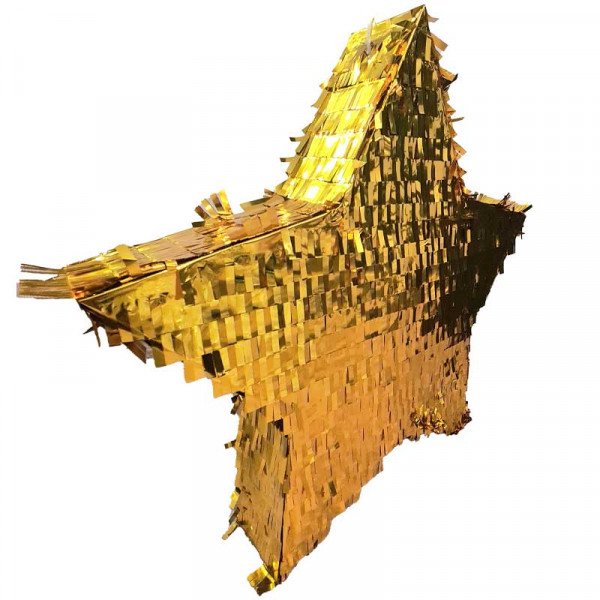 Pinata étoile or + bâton