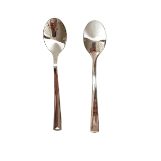 24 cuillères plastique argent