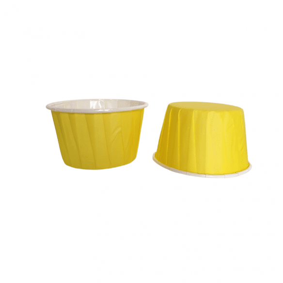 Boite de 15 caissettes cupcake jaune
