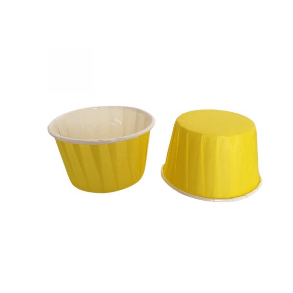 Boite de 15 caissettes cupcake jaune