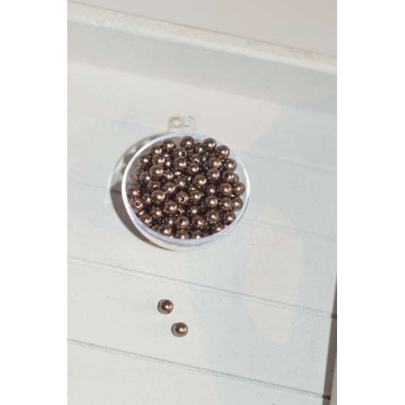 perles décoration de table marron (sachet de 100)