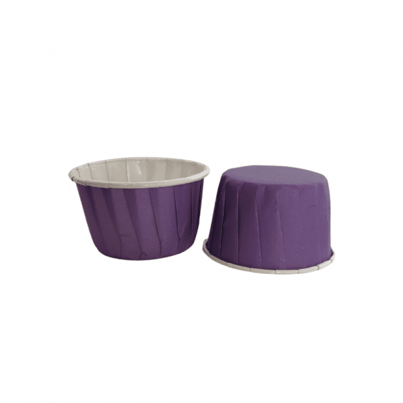 Boite de 15 caissettes cupcake violet