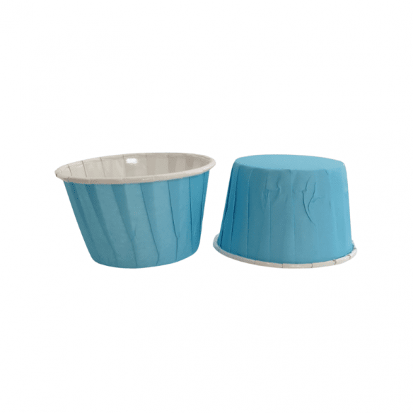 Boite de 15 caissettes cupcake bleu