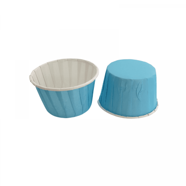 Boite de 15 caissettes cupcake bleu