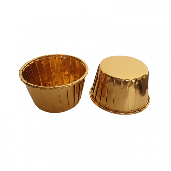 Boite de 20 caissettes cupcake or