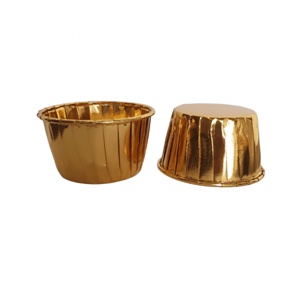 Boite de 20 caissettes cupcake or