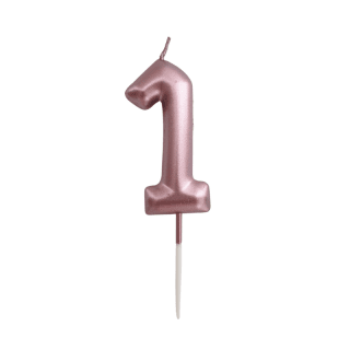 Bougie Anniversaire Chiffre Rose (au choix)