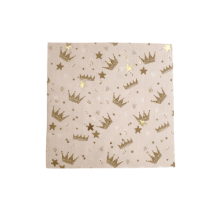 16 serviettes couronne de princesse