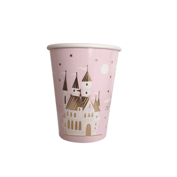 8 gobelets château de princesse