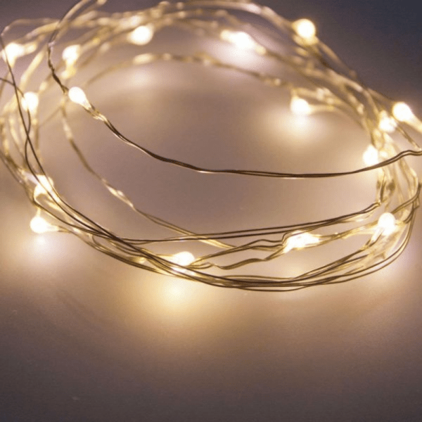 Guirlande lumineuse fine 20 led à piles