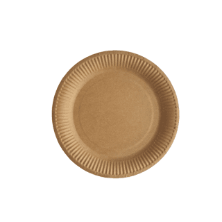 10 petites assiettes ronde kraft 18cm