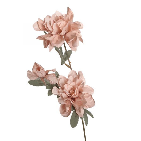 Branche de dahlia artificielle vieux rose