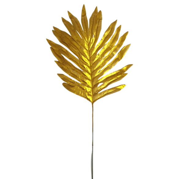 Tige Feuille palmier doré 39X20cm