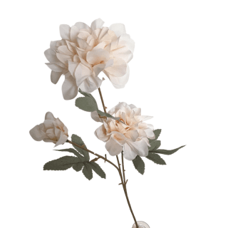 Branche de dahlia artificielle beige