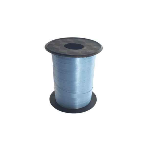 Rouleau ficelle bolduc bleu clair à reflet 6mmx10mètres