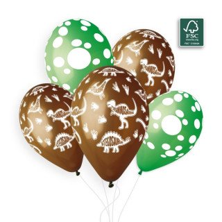 Ballons dinosaure 33 cm (sachet de 5)