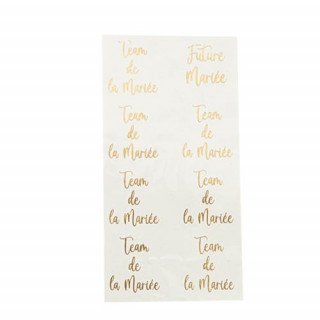 16 Tatouages,14 Team de la mariée+2 Future Mariée Or
