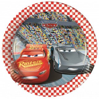 8 Assiettes Cars Flash Mc Queen,19cm