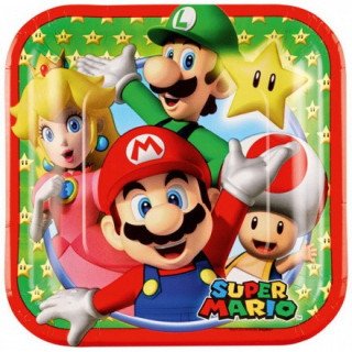 8 Assiettes Super Mario, 18cm