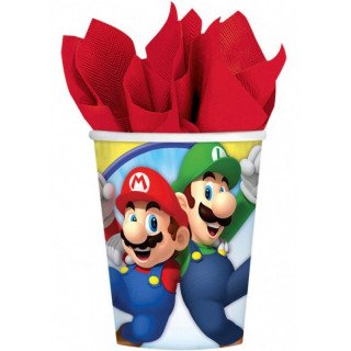 8 gobelets Super Mario