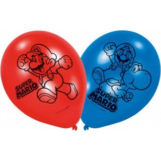 6 Ballons latex Super Mario