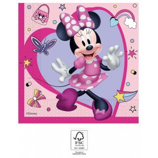 20 Serviettes Minnie Rose