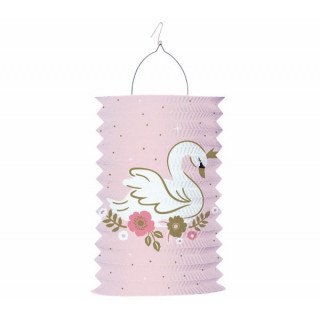 Lampion à suspendre imprimé cygne, 28cm