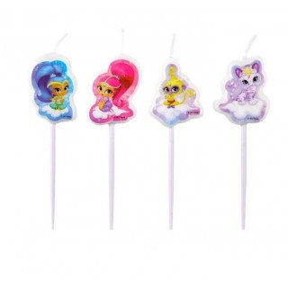 4 Bougies gâteau Shimmer and Shine