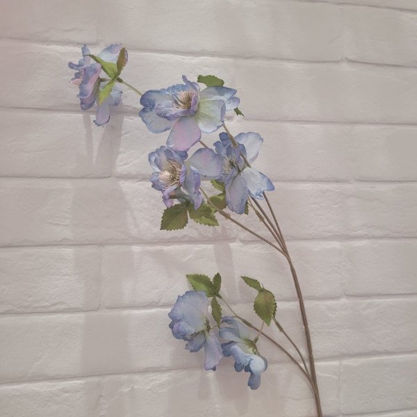 Branche fleurs artificielles Bleues