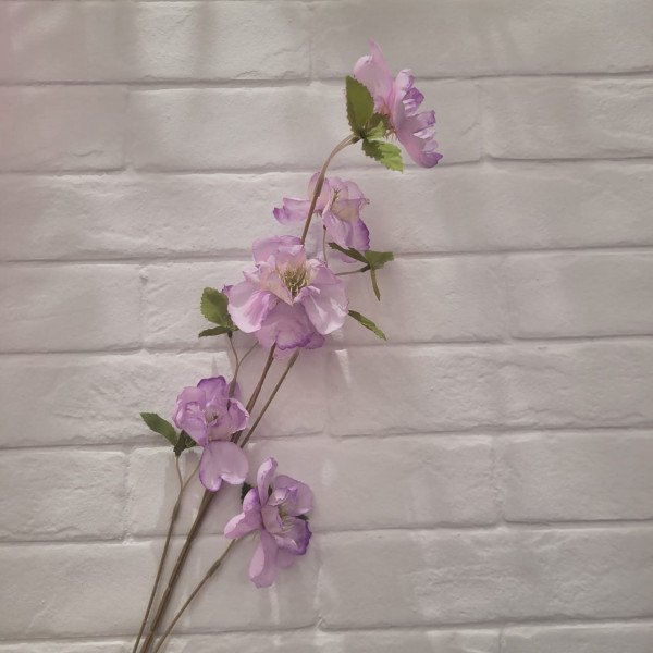 Branche fleurs artificielles parme