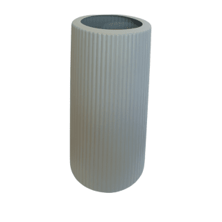 Vase Vert Eucalyptus rainuré - 30cm