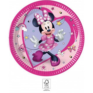 8 Assiettes Minnie Rose, 18cm