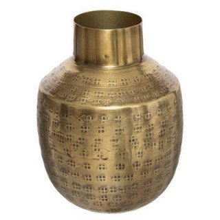 Vase métal doré, H15cm